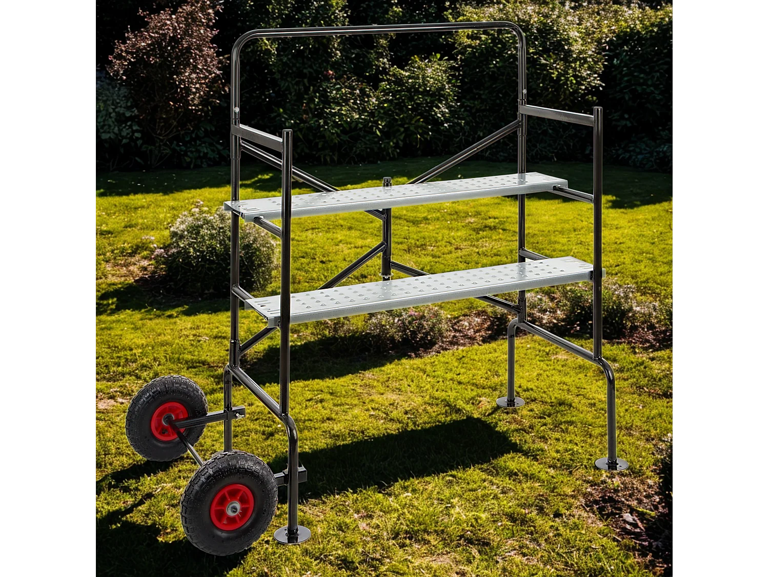 Échafaudage domestique pliable pour jardin – Hauteur max. 2,80 m, plateforme réglable