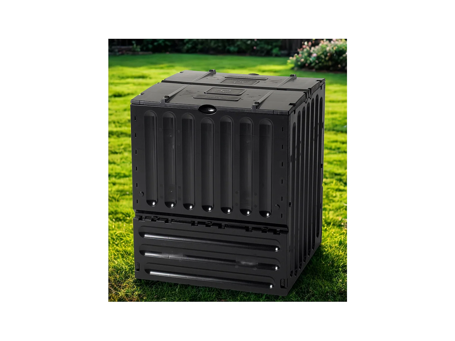 Composteur Domestique 600L Noir - Montage Facile, Grande Capacité