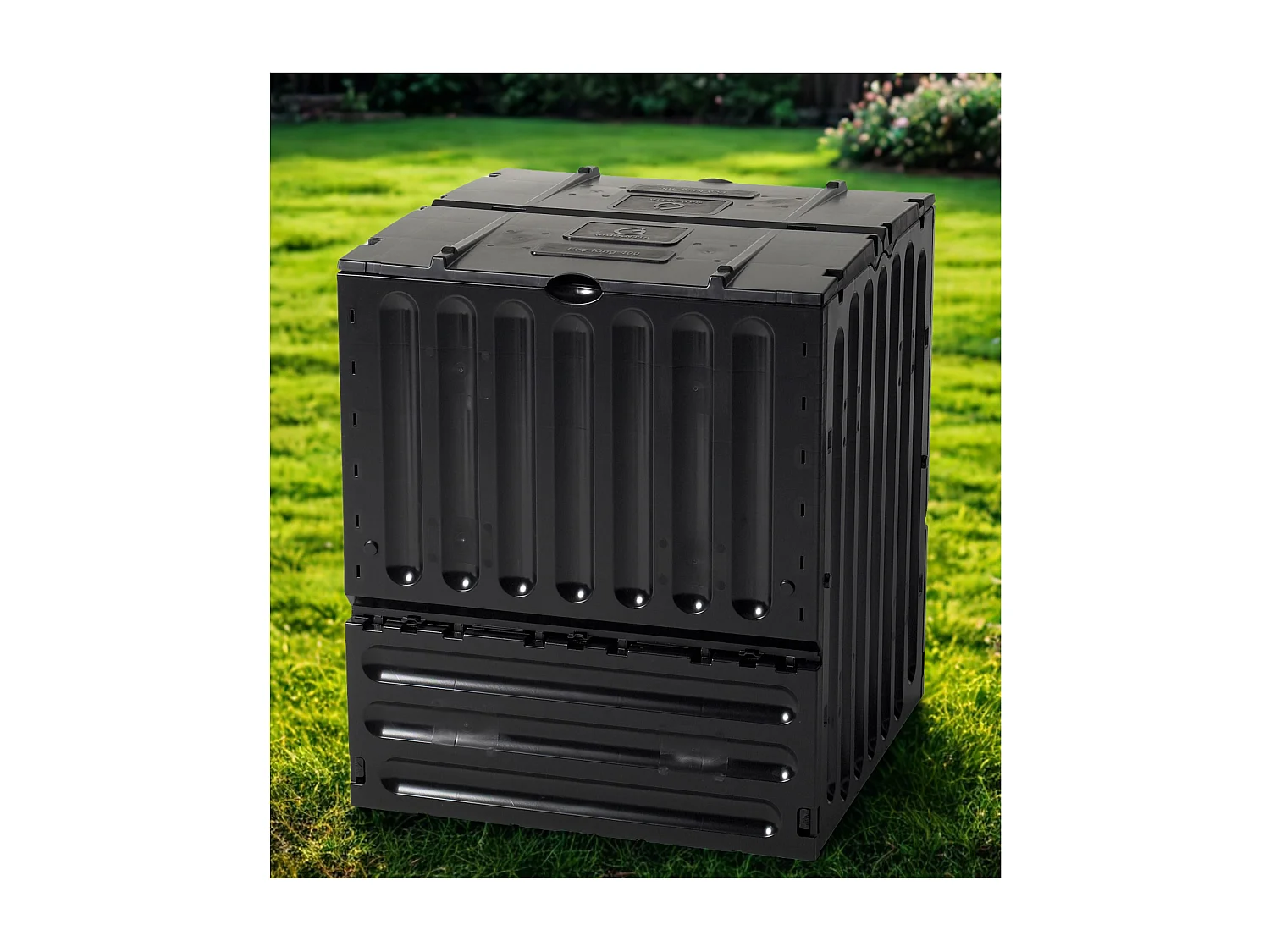 Composteur Domestique 600L Noir - Montage Facile, Grande Capacité