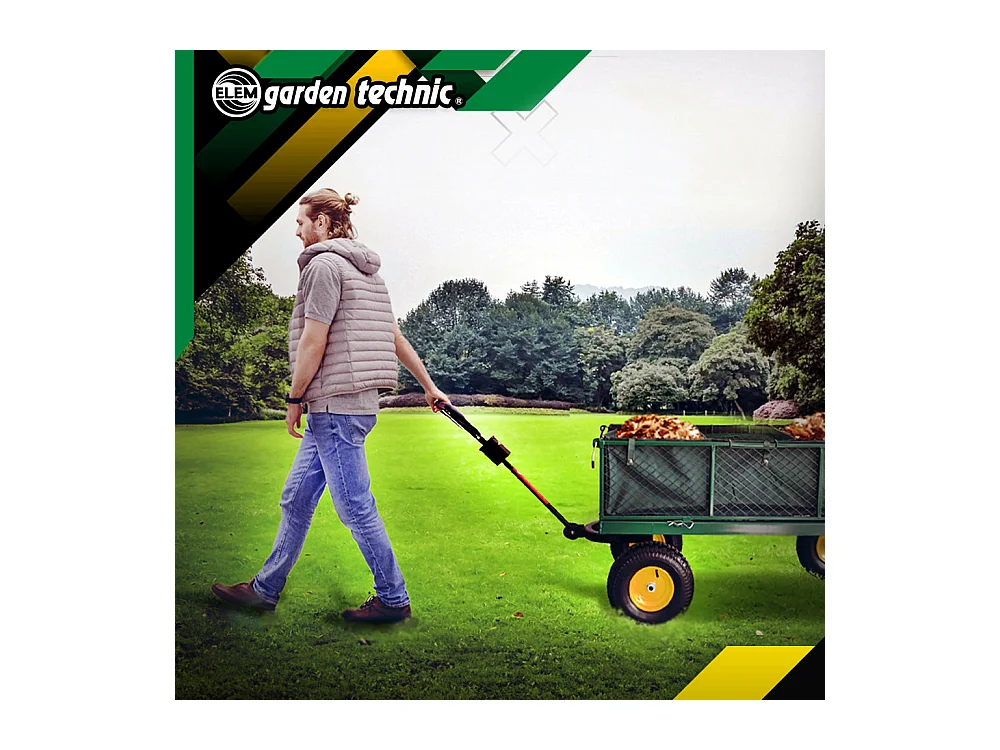 Chariot de jardin en acier 138 x 62 x 68 cm - Elem Garden Technic