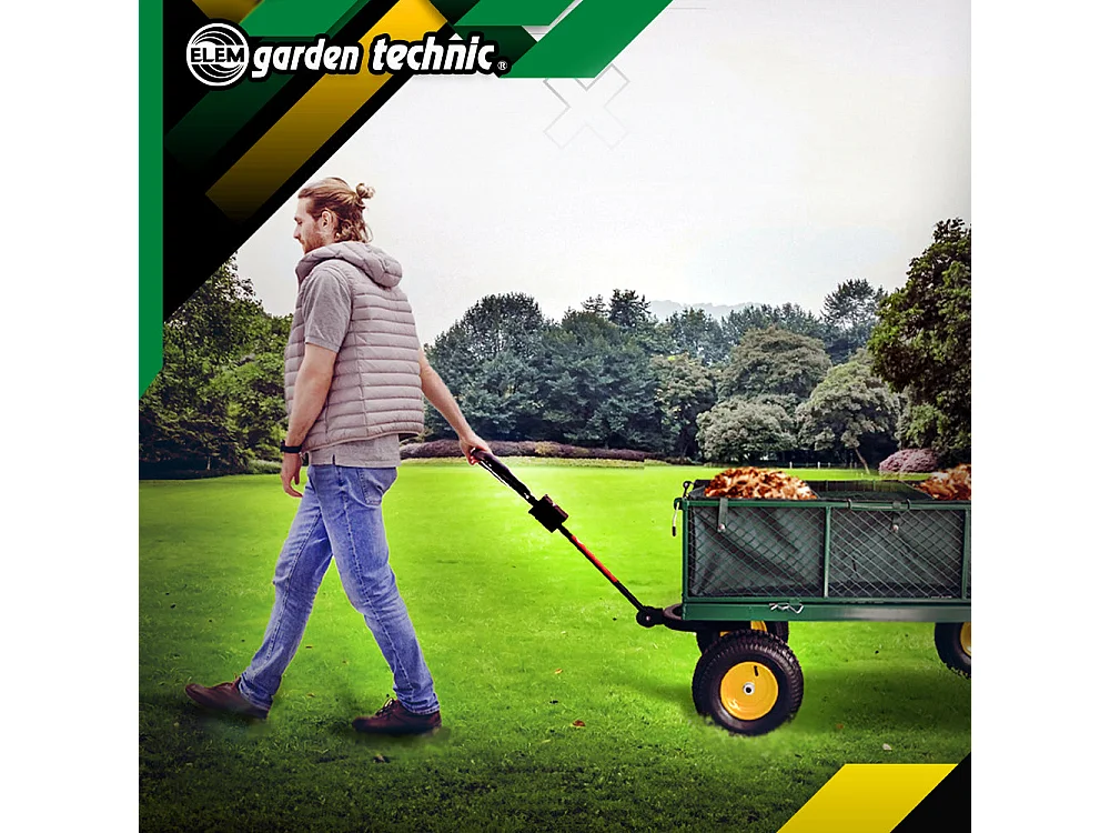 Chariot de jardin en acier 138 x 62 x 68 cm - Elem Garden Technic