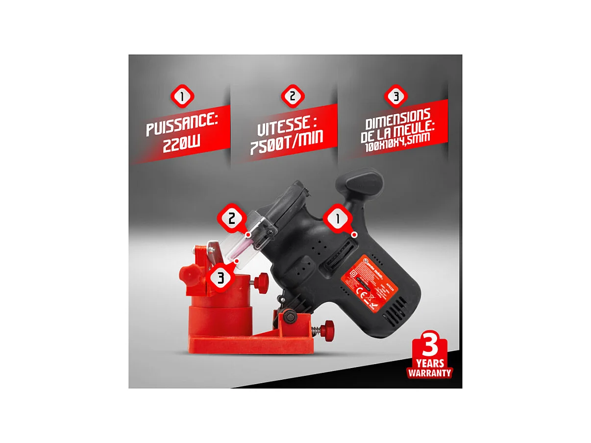 Affûteur de chaîne 220 W - Elem Garden Technic