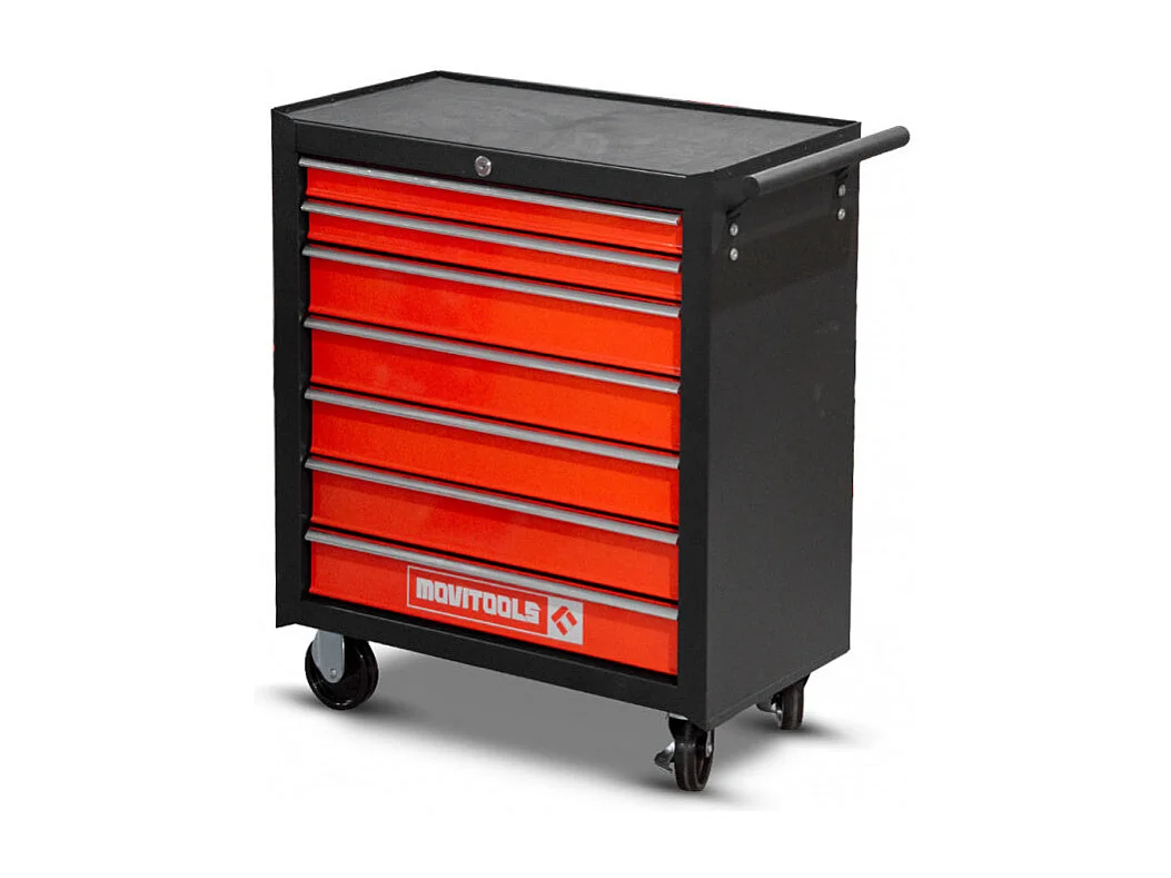 Metalen werkplaatswagen met 7 laden - Movitools
