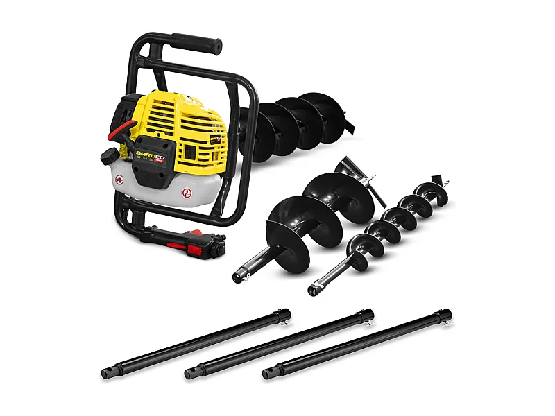 Thermische Grondboor Gardeo Pro 52 cc - 3 Boren (100, 150, 200 mm) en 3 Verlengstukken 60 cm