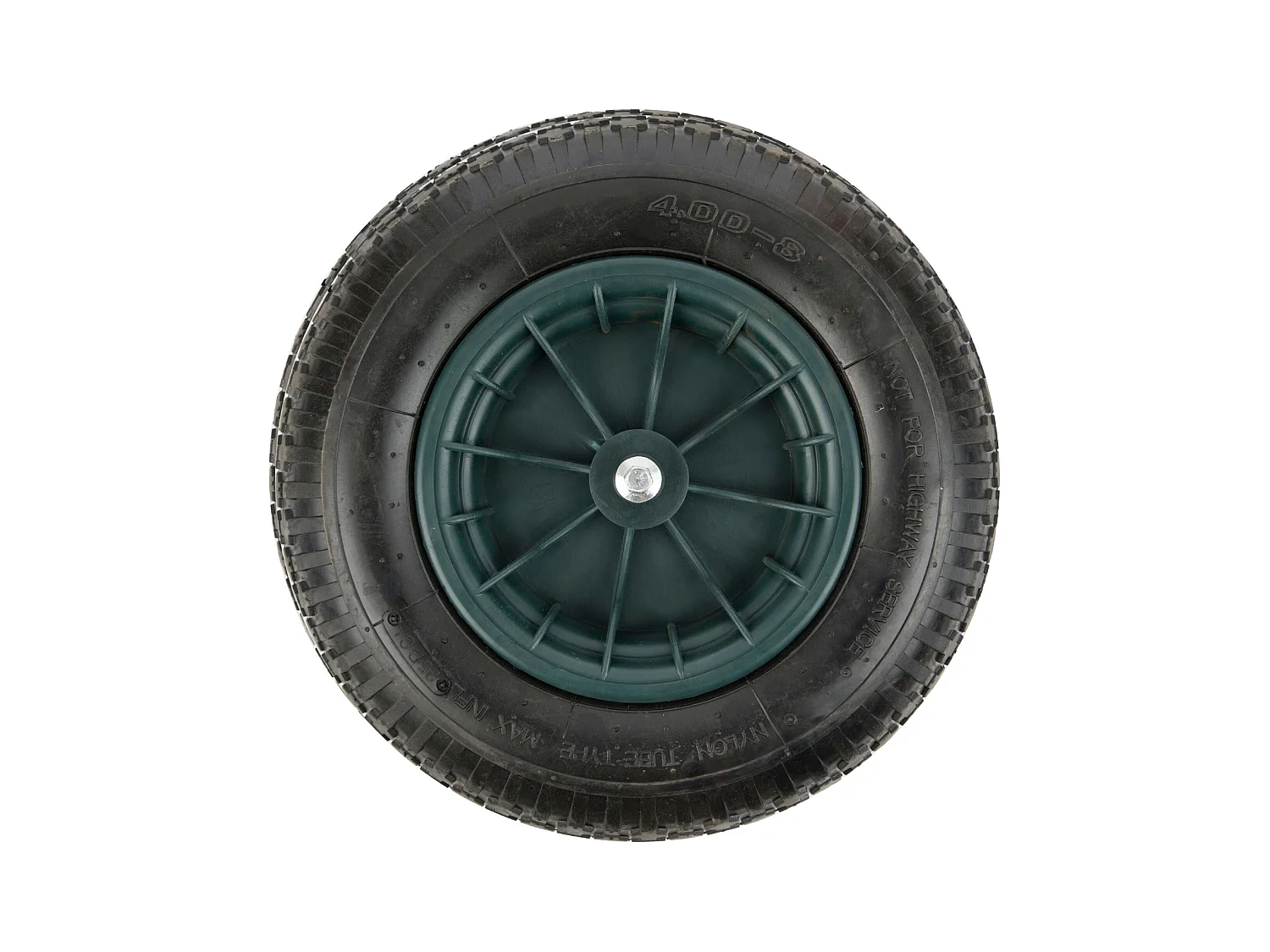 Roue à air pour brouette - Noir - Axe inclus