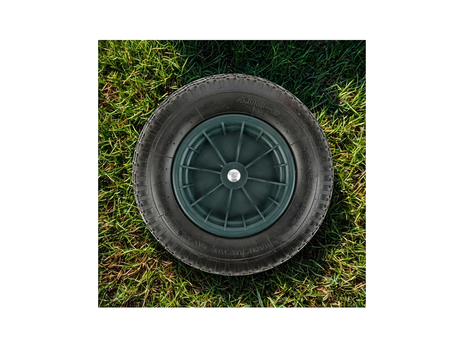 Roue à air pour brouette - Noir - Axe inclus