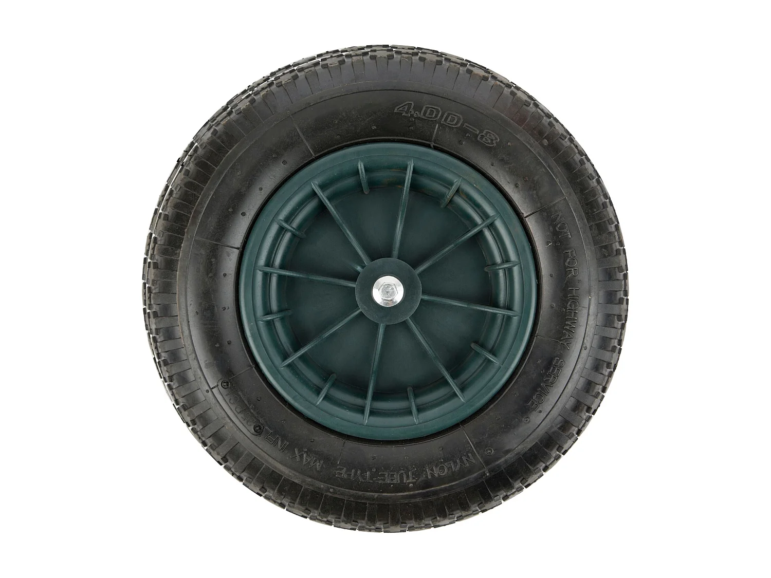 Luchtwiel voor kruiwagen - Zwart - As inbegrepen