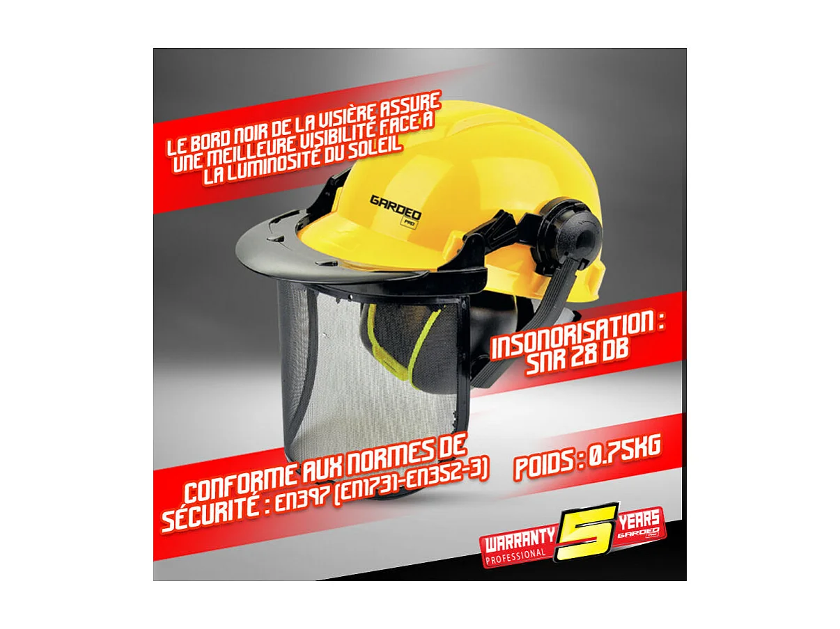 Système de protection casque, visière et anti-bruit Gardeo Pro