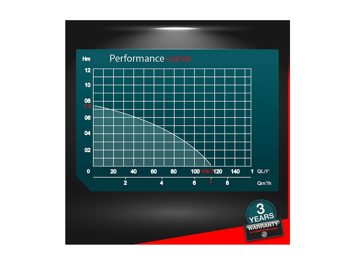 Waterpomp voor helder water 400W met vlotter - Master Pumps