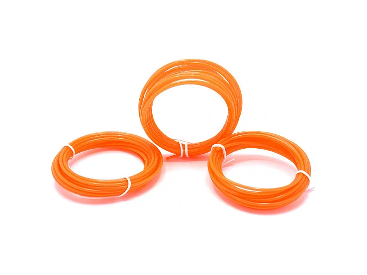 Lot de 3 fils de coupe pour tête à double fil Chester - 4 m - 2,4 mm - Orange