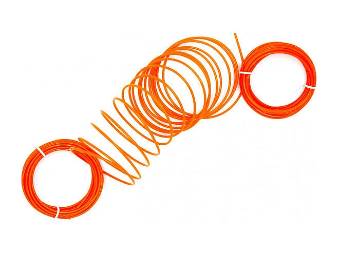 Lot de 3 fils de coupe pour tête à double fil Chester - 4 m - 2,4 mm - Orange