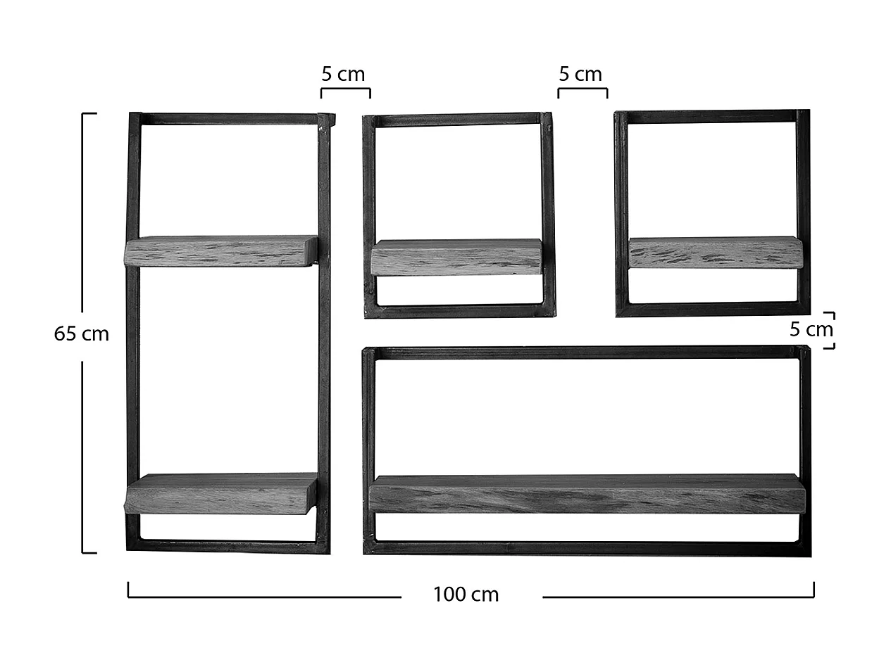 Wandregal - Holz Holz - ERGEA 