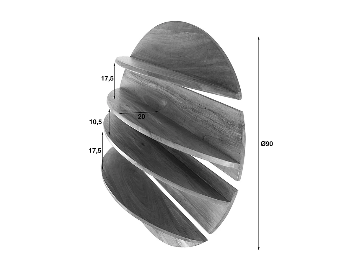 Wandregal Set - Holz Holz - KRISA