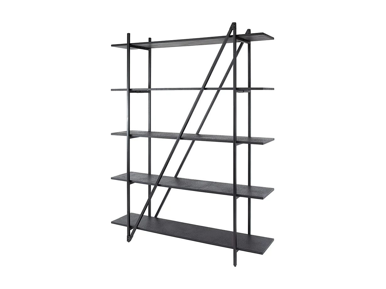 Estantería de pared - Negro Madera - PEARA