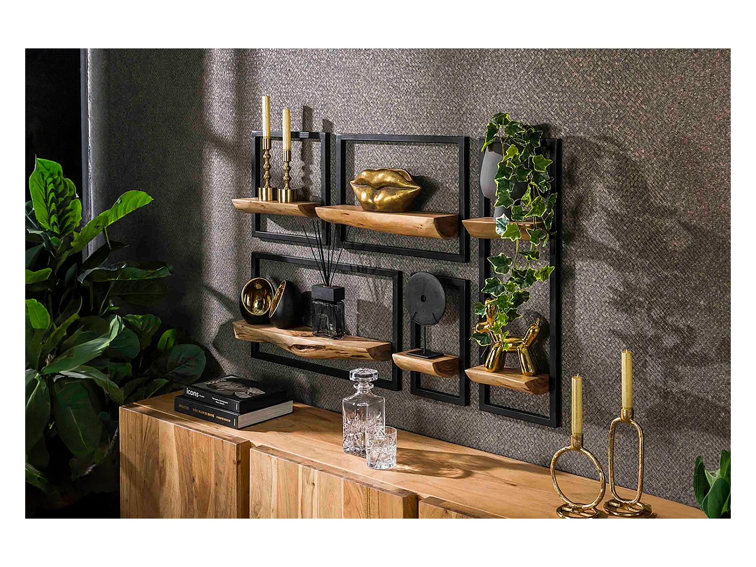 Wandregal Set - Holz Holz - ERGEA 