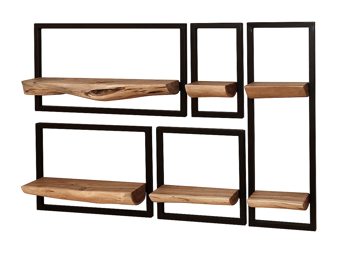 Estantería de pared Set - Madera Madera - ERGEA 