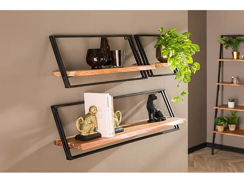 Wandregal Set - Holz Holz - ADELIA 