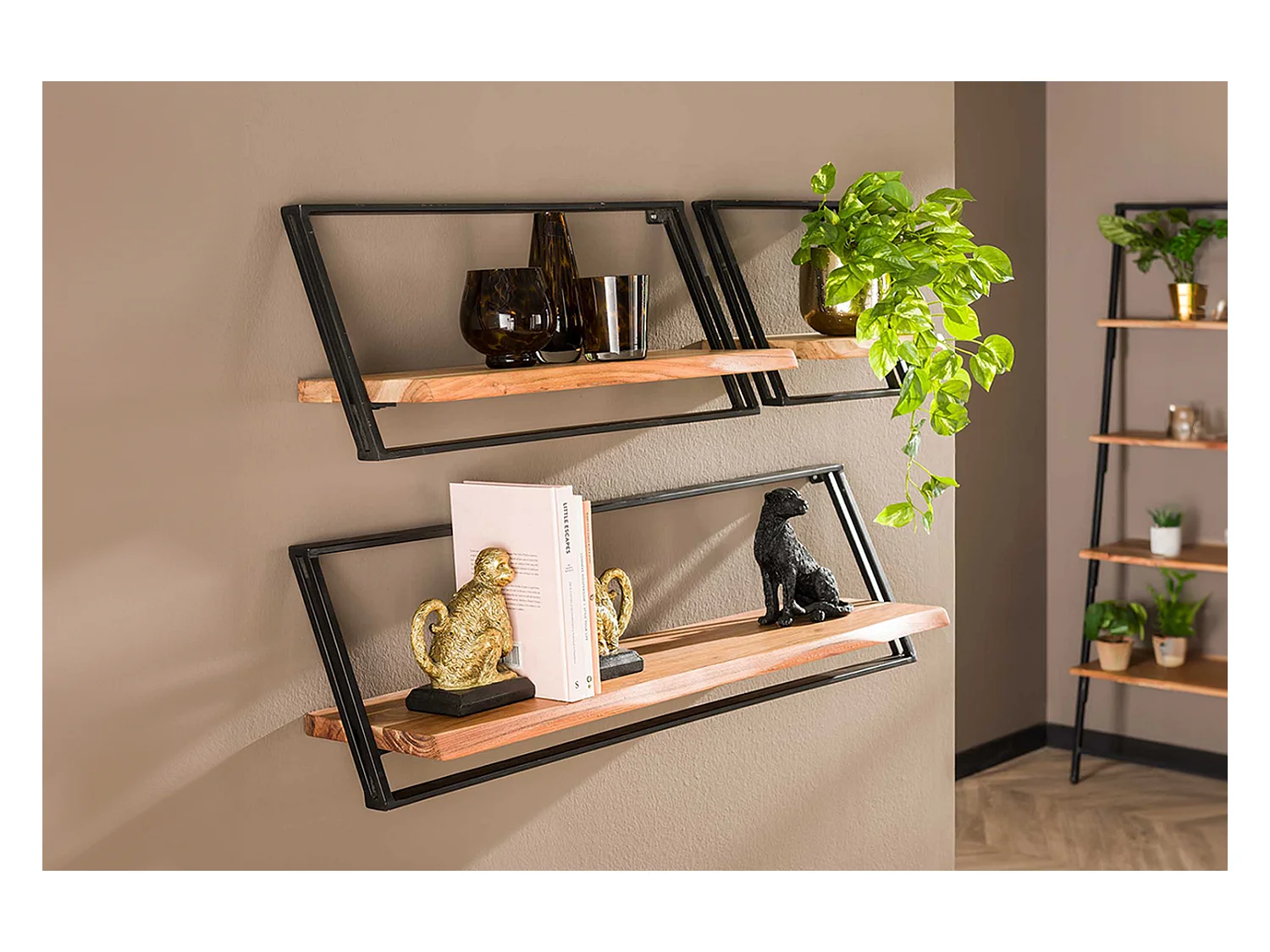 Wandregal Set - Holz Holz - ADELIA 