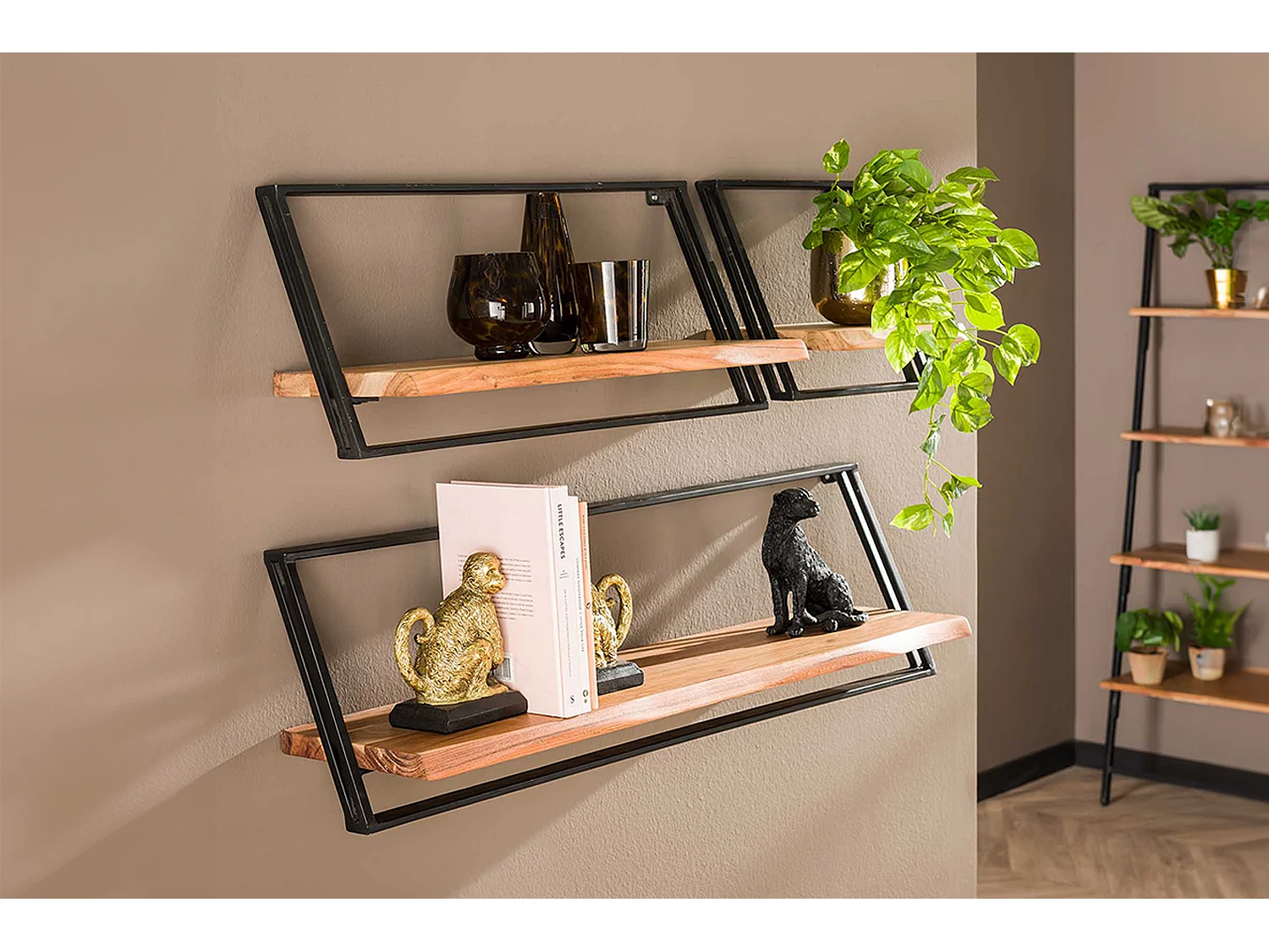 Étagère murale Set - Bois Bois - ADELIA 