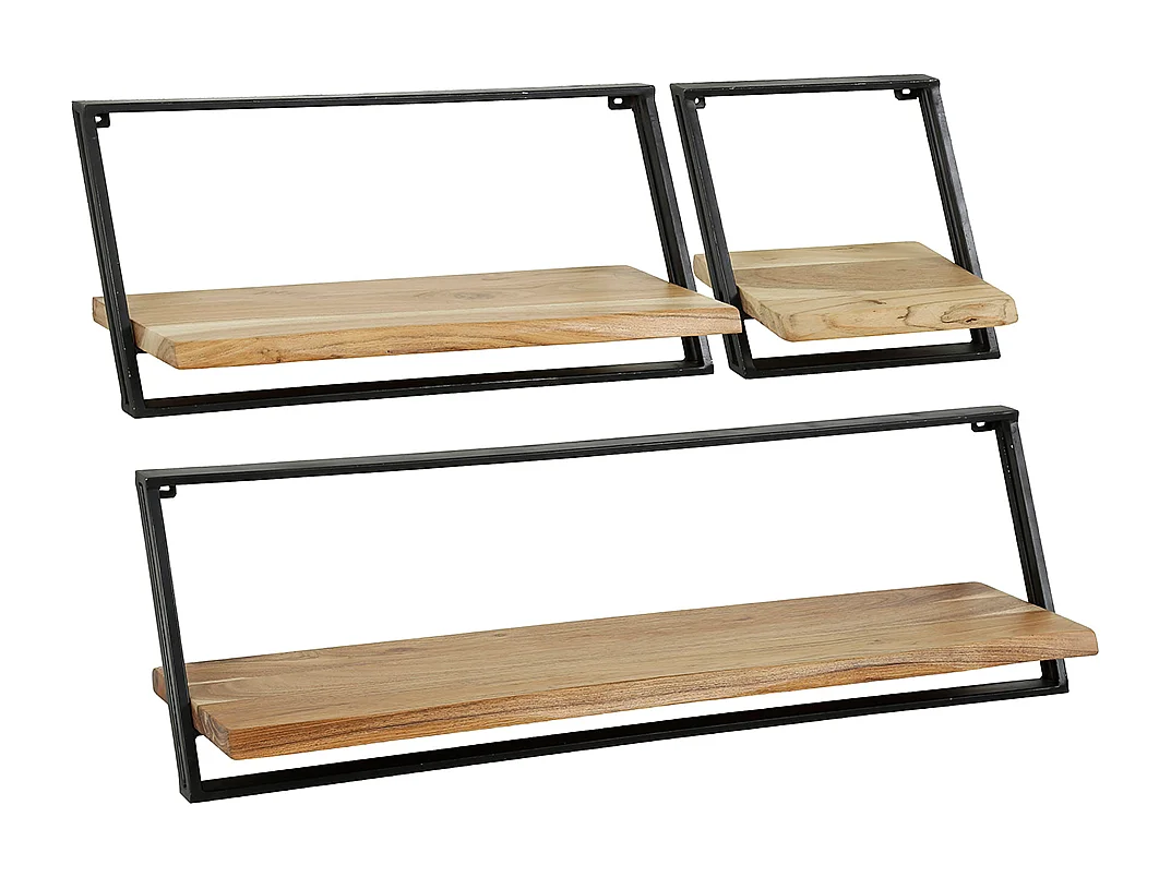 Étagère murale Set - Bois Bois - ADELIA 