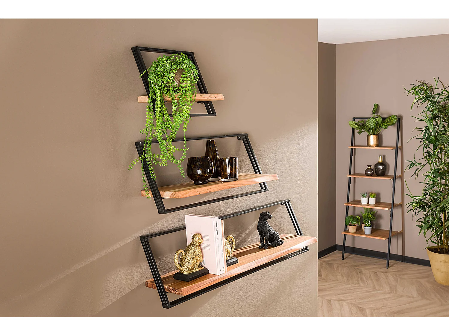 Étagère murale Set - Bois Bois - ADELIA 