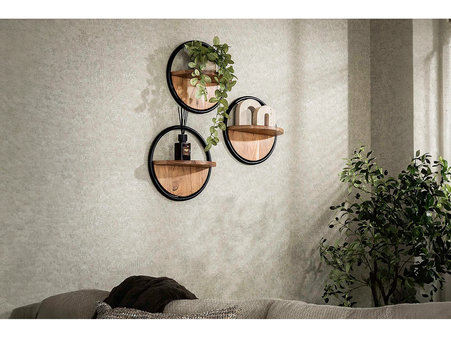 Étagère murale Set - Bois Bois - RUWY