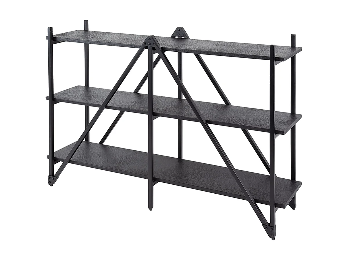Estantería de pared - Negro Madera - PEARA