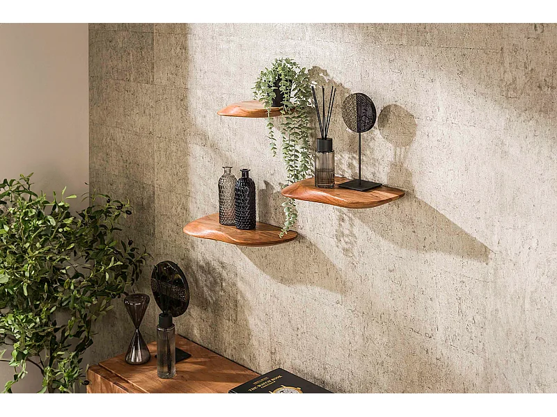 Estantería de pared Set - Madera Madera - HUZO