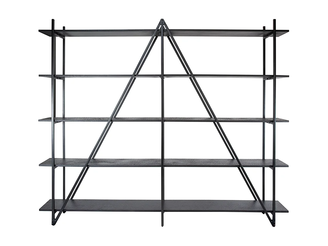 Estantería de pared - Negro Madera - PEARA