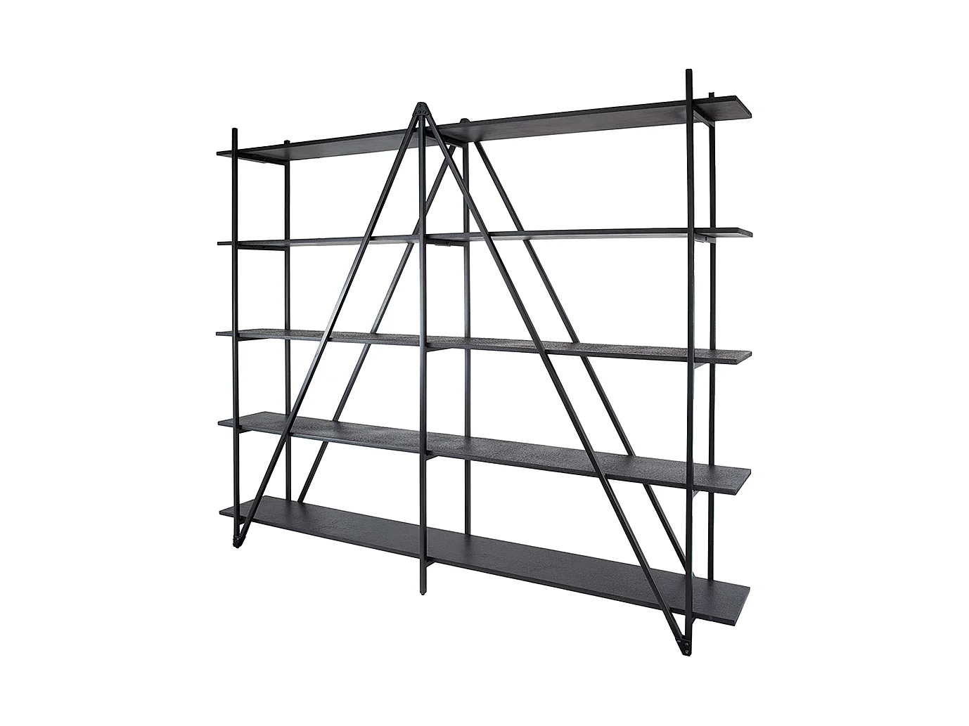 Estantería de pared - Negro Madera - PEARA