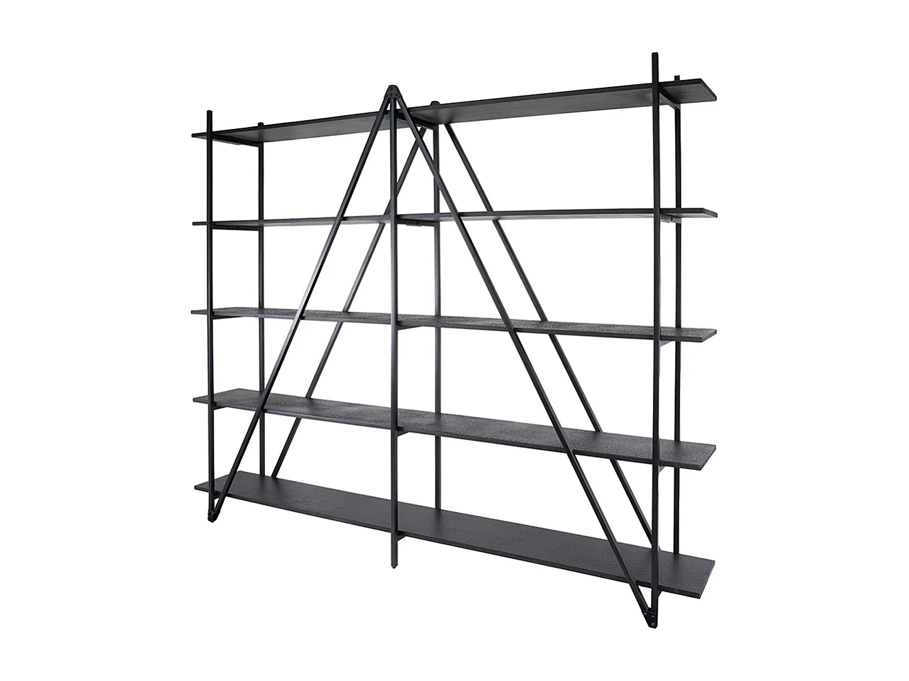 Estantería de pared - Negro Madera - PEARA