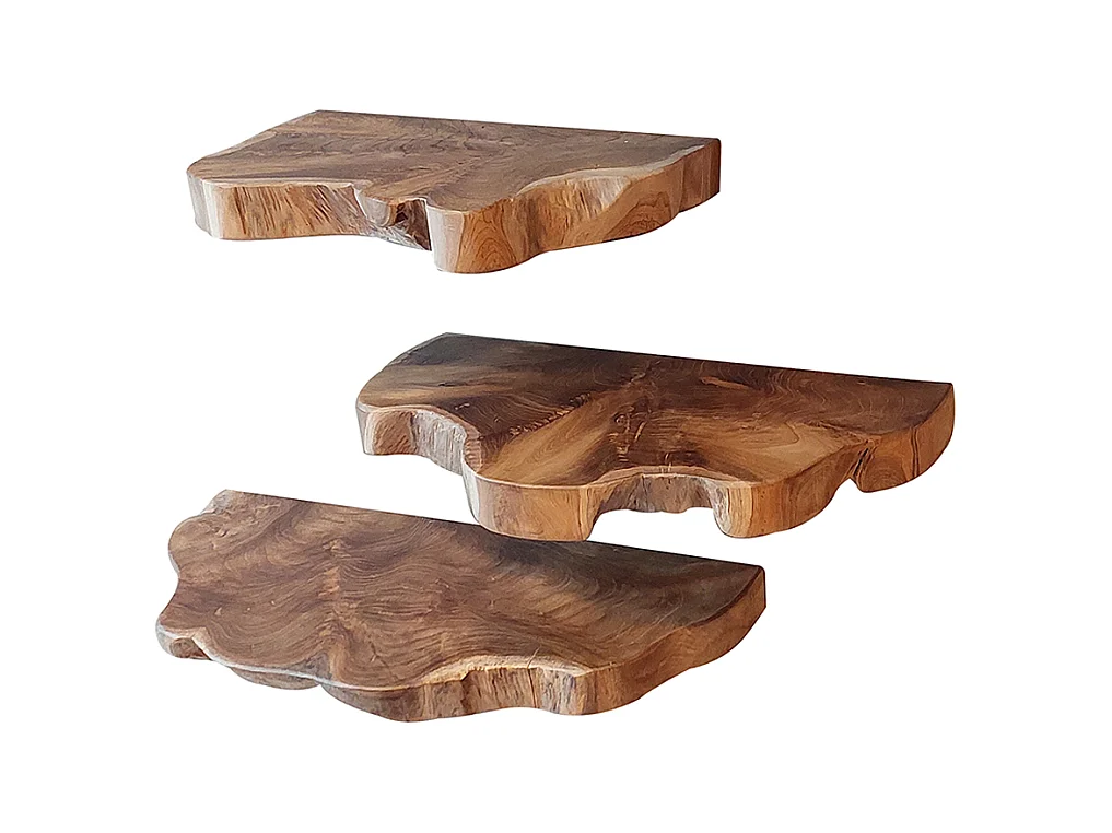 Wandregal Set - Holz Holz - KURA 