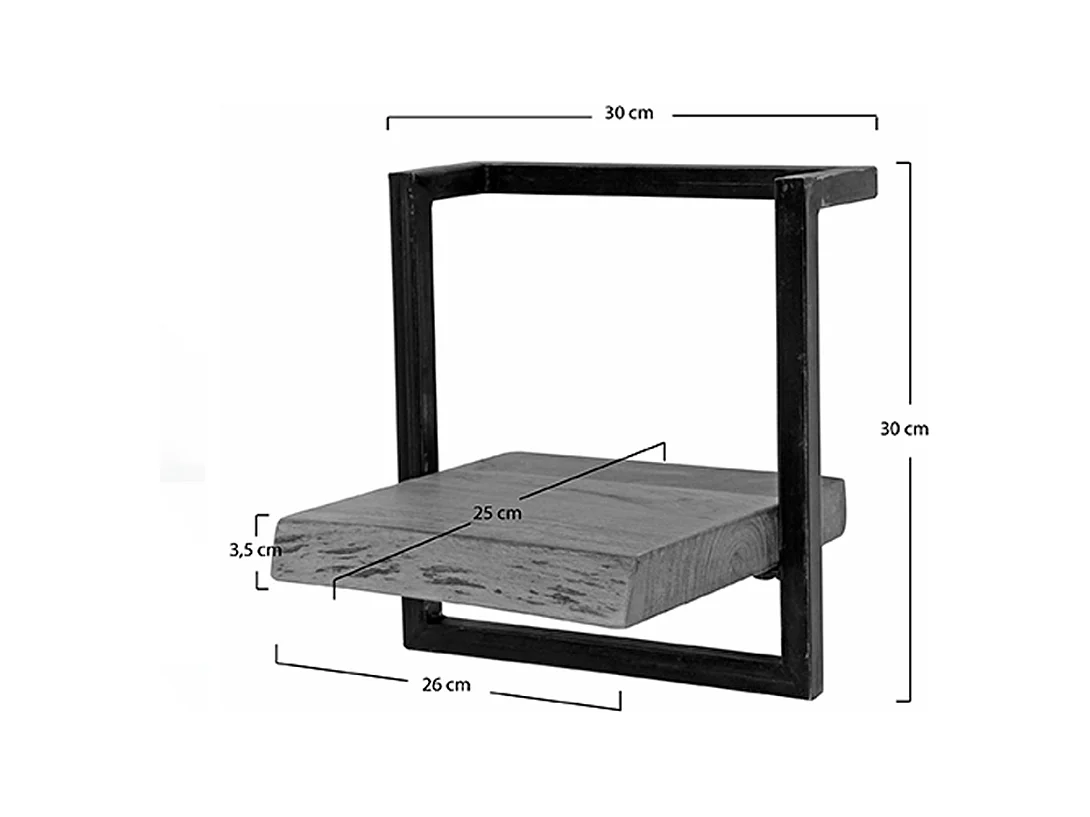 Wandregal - Holz Holz - ERGEA 
