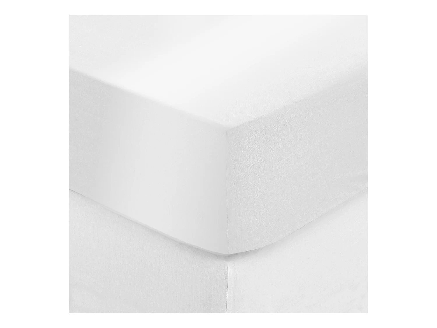 Drap Housse "Satine" 140x190cm Blanc