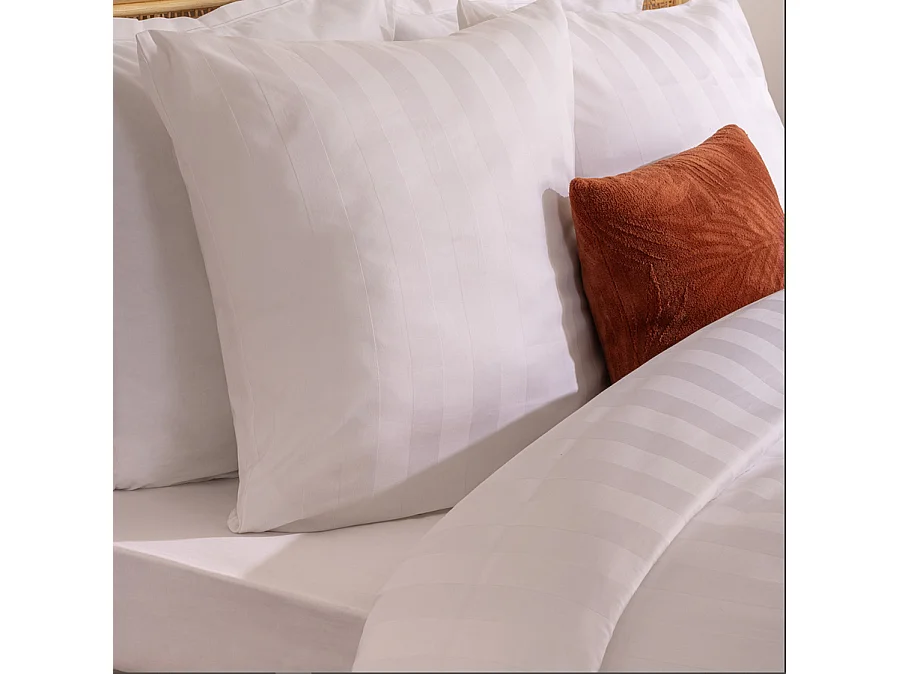 Drap Housse "Satine" 140x190cm Blanc