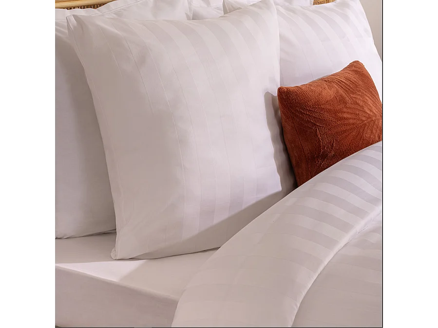 Drap Housse "Satine" 140x190cm Blanc