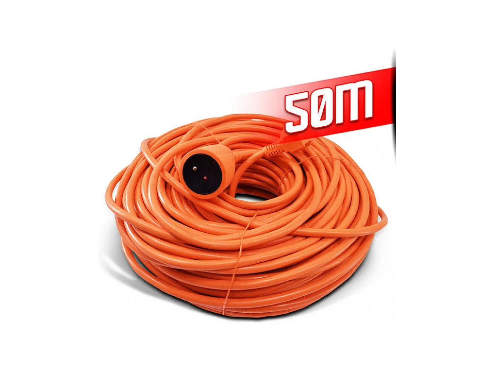 Allonge électrique 50 m - 3G * 1.5 mm² Orange - I-Watts