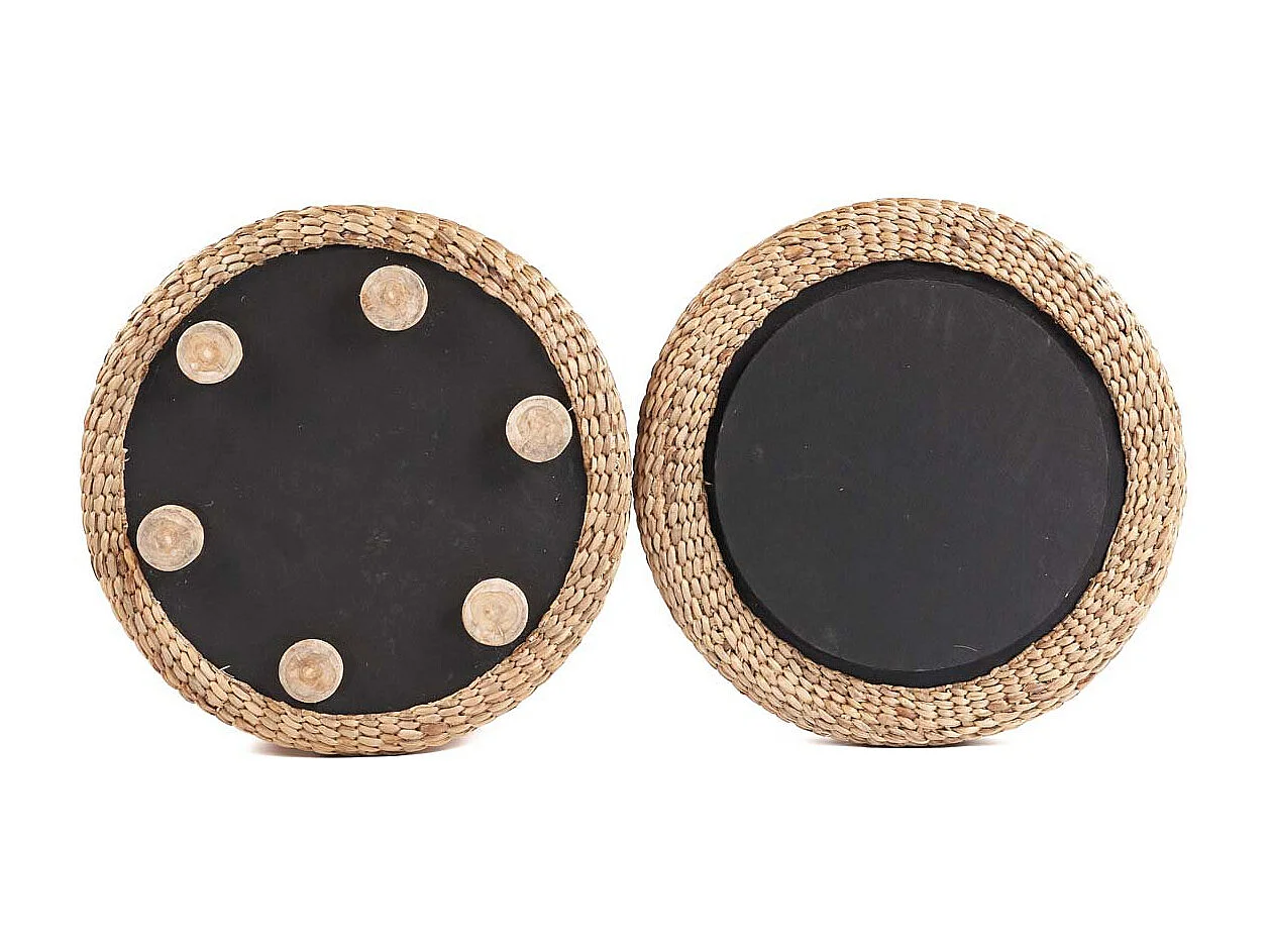 Le Pouf Coffre Rond - Naturel