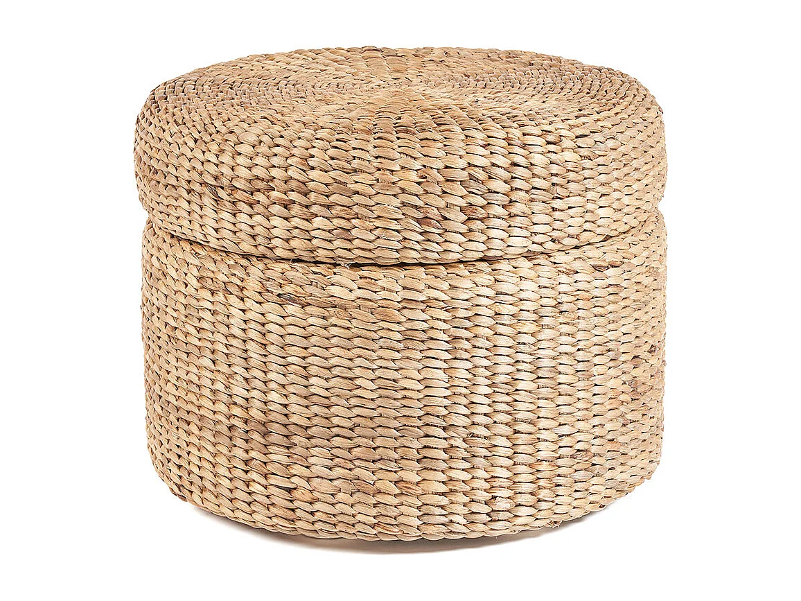 The Circle Storage Ottoman - Natural
