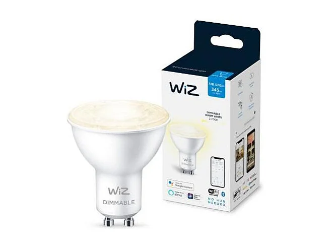 Ampoule LED Intelligente WiFi + Bluetooth GU10 400 lm PAR16 Dimmable WIZ 4.9W 2700K Blanc chaud