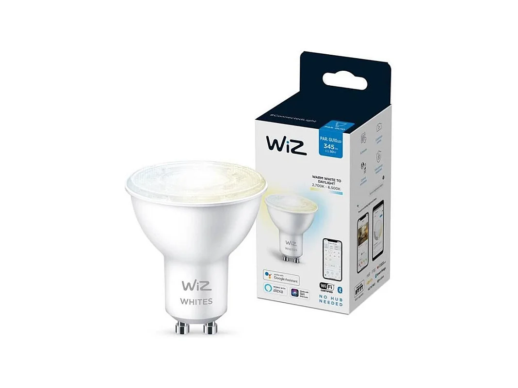 Ampoule LED Intelligente WiFi + Bluetooth GU10 400 lm PAR16 CCT Dimmable WIZ 4.9W Sélectionnable (chaud-neutre-froid)
