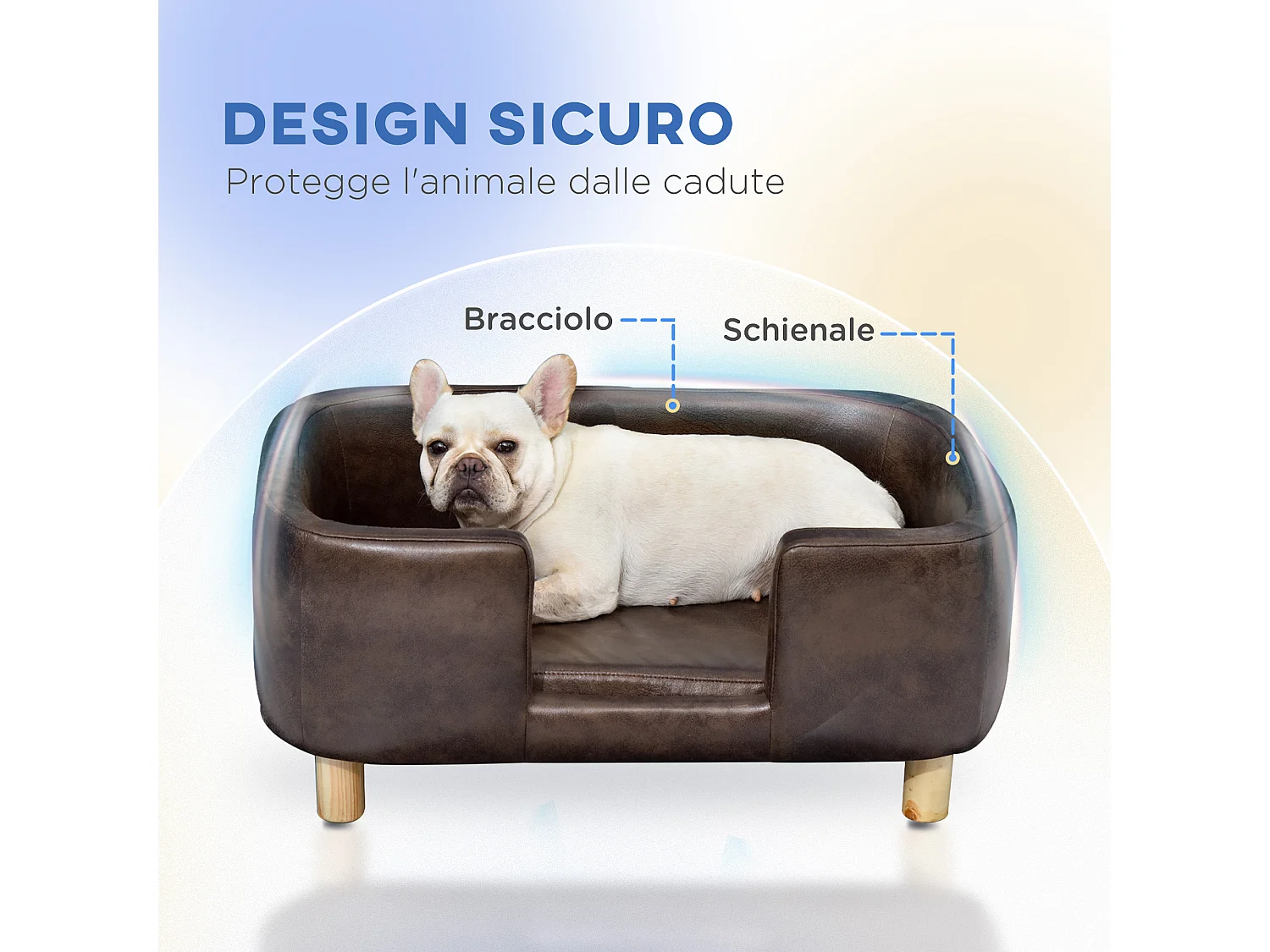 Divanetto per animali cuscino imbottito rimovibile cane di taglia media piccola