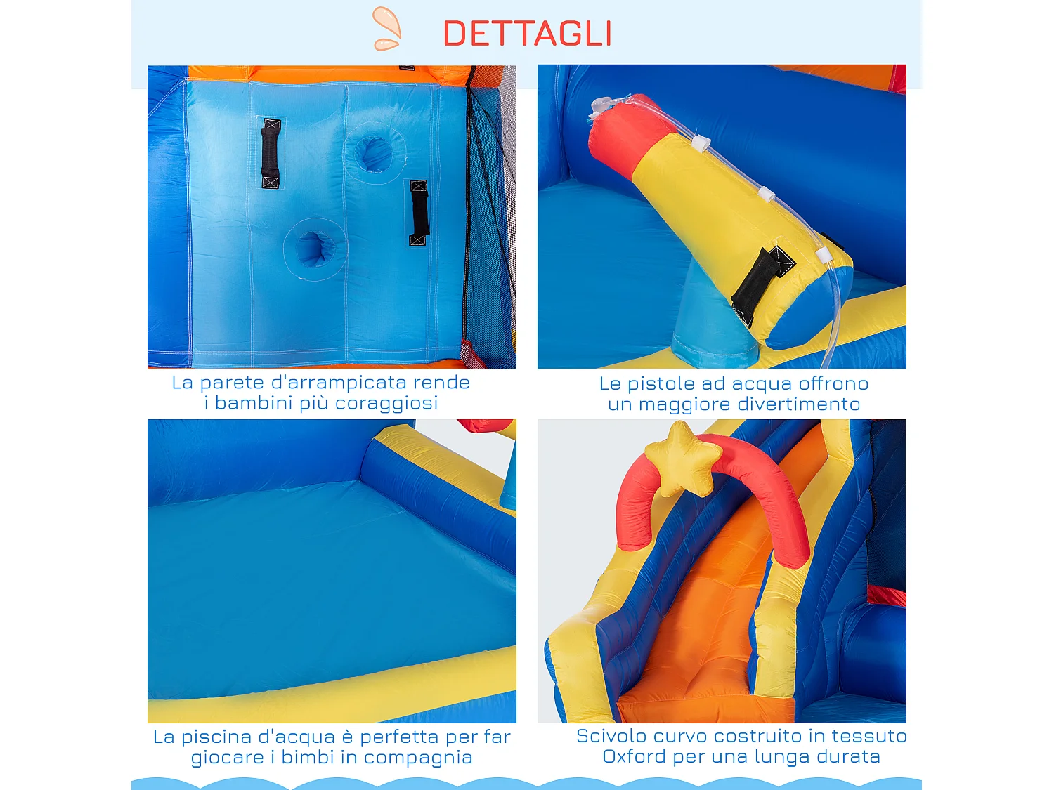 Gioco gonfiabile per bambini con borsa 11 paletti e toppe