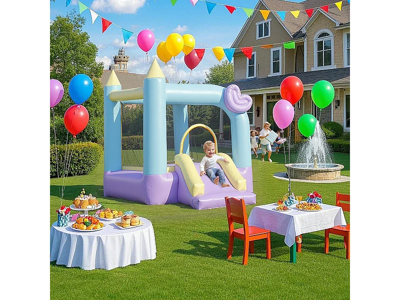 Castello gonfiabile per bambini 3-8 anni con soffiatore e borsa