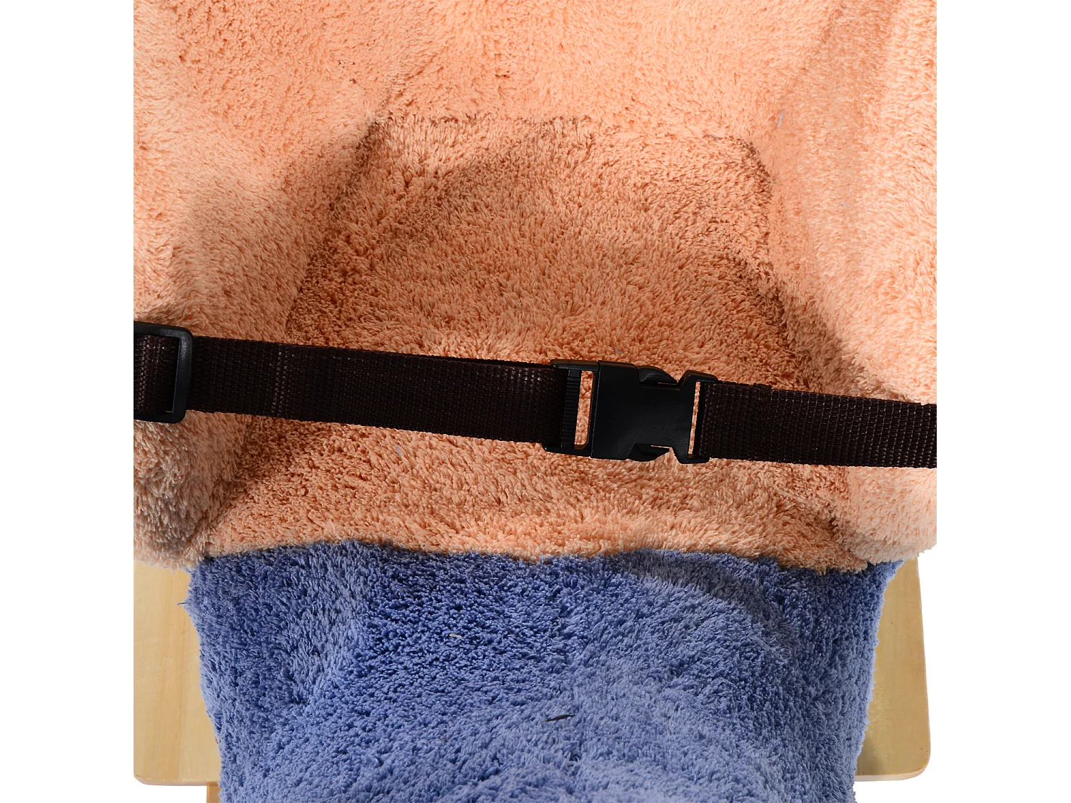 Cavallo a dondolo elefante per i bambini in legno blu