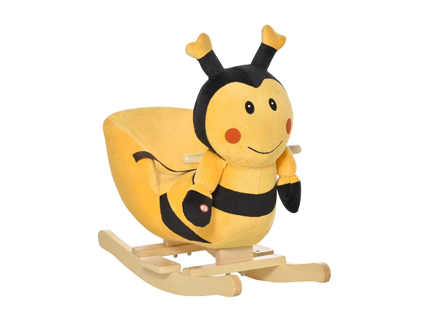 Dondolo per bambini a forma di ape in legno con musiche