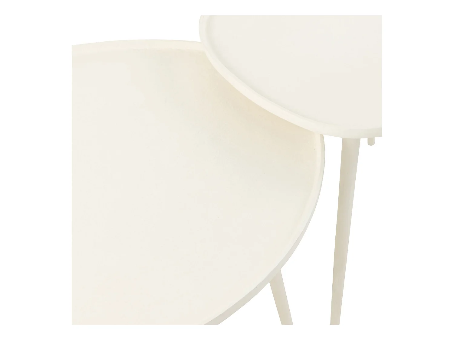 Lot de 2 Tables Basses "Vinta" 72cm Blanc