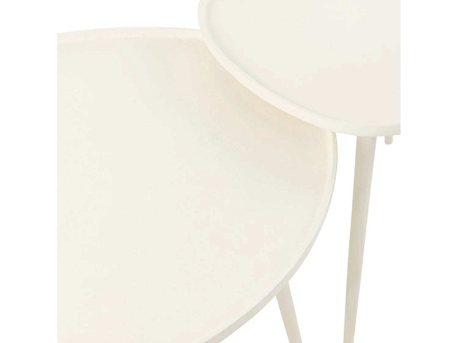Lot de 2 Tables Basses "Vinta" 72cm Blanc