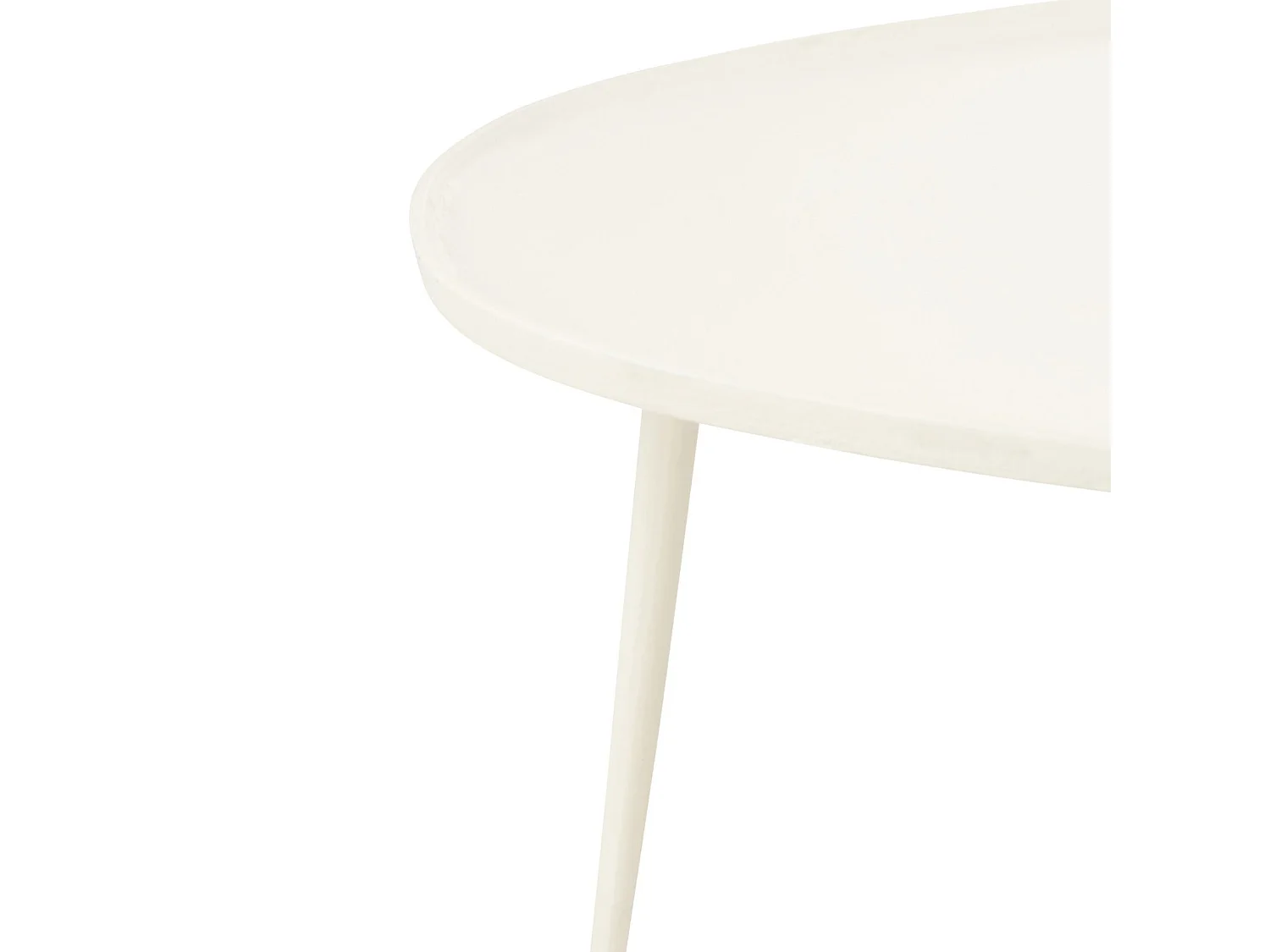 Lot de 2 Tables Basses "Vinta" 72cm Blanc
