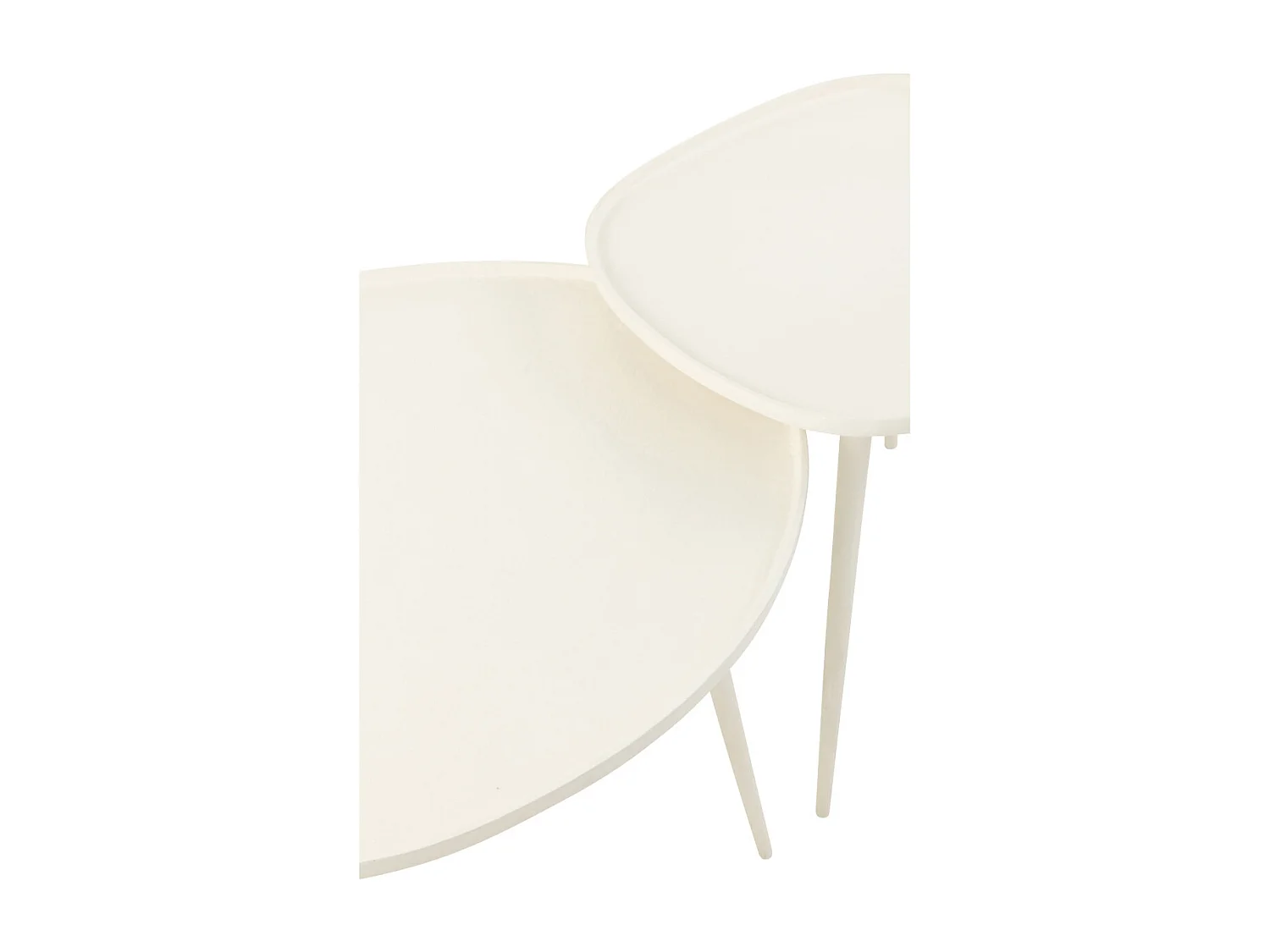 Lot de 2 Tables Basses "Vinta" 72cm Blanc
